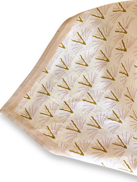 Ivory Blackbuck Peace Silk Scarf – Hand Block Printed, Ethical & Sustainable