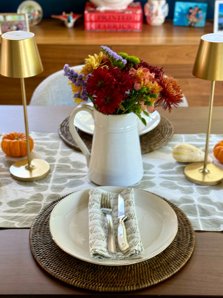 Olive Blackbuck Organic Cotton Linen Napkin Set