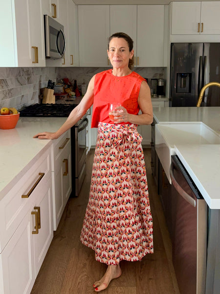 Confetti Mollusk Maxi Ruffle Wrap Skirt